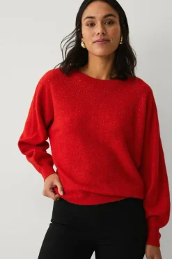 Ellos Collection Strikket pullover med rhinstener